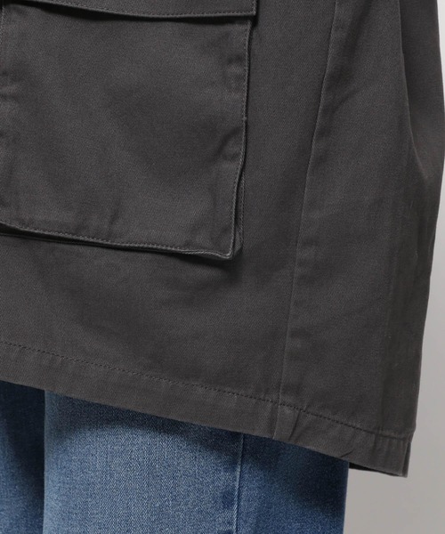 LEPSIM（レプシィム）の「ミリタリードルマンシャツジャケット　959128（ミリタリージャケット・レディース・チャコールグレー/カーキ・FREE）」の7枚目の写真