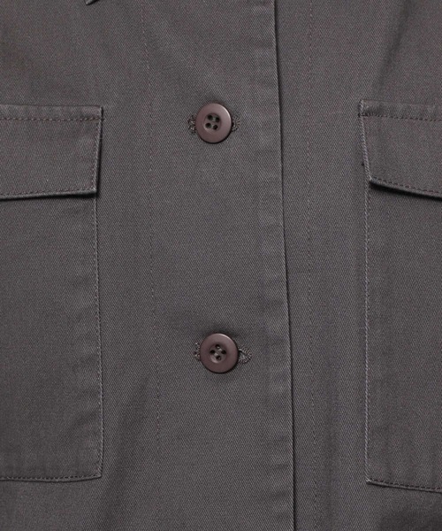 LEPSIM（レプシィム）の「ミリタリードルマンシャツジャケット　959128（ミリタリージャケット・レディース・チャコールグレー/カーキ・FREE）」の5枚目の写真