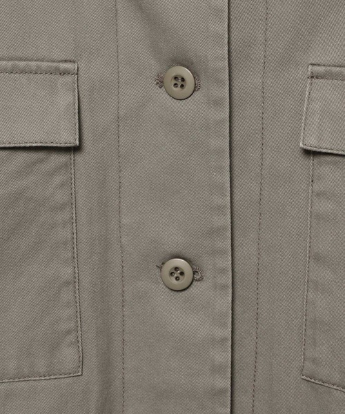 LEPSIM（レプシィム）の「ミリタリードルマンシャツジャケット　959128（ミリタリージャケット・レディース・チャコールグレー/カーキ・FREE）」の13枚目の写真