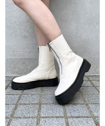 ENVYM | ＺＩＰフロントボリュームブーツ(ブーツ)