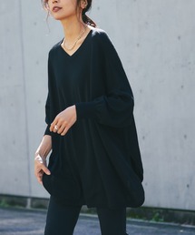 RIVE DROITE | 上品なカジュアル感を演出　カシミヤ混2WAYワイドポンチョニット(ニット/セーター)