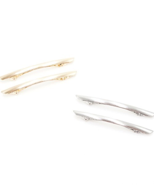 flower（フラワー）の「プチシンプリーバレッタ(2ピース)（バレッタ/ヘアクリップ・レディース・ゴールド/シルバー・FREE）」の6枚目の写真