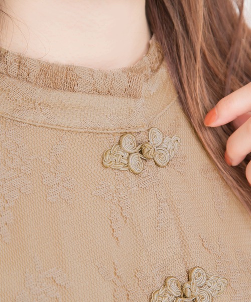 Newlyme（ニューリーミー）の「総レースチャイナワンピース（ワンピース・レディース・ホワイト/ブラック/ベージュ/ブルー/ブラウン・MEDIUM/LARGE）」の15枚目の写真