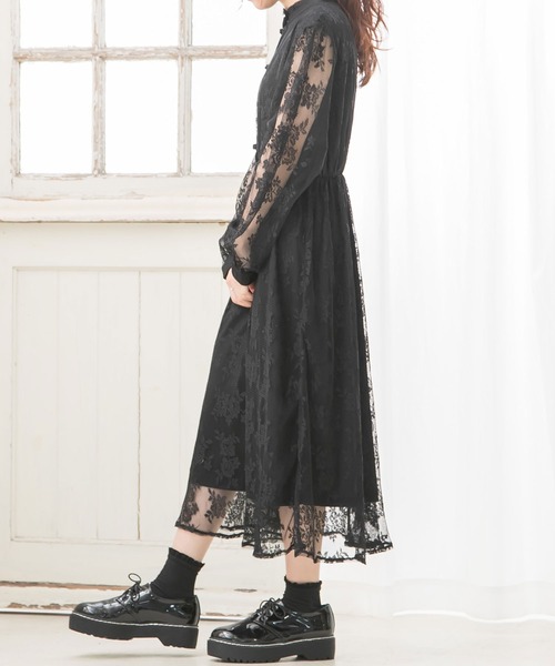 Newlyme（ニューリーミー）の「総レースチャイナワンピース（ワンピース・レディース・ホワイト/ブラック/ベージュ/ブルー/ブラウン・MEDIUM/LARGE）」の21枚目の写真