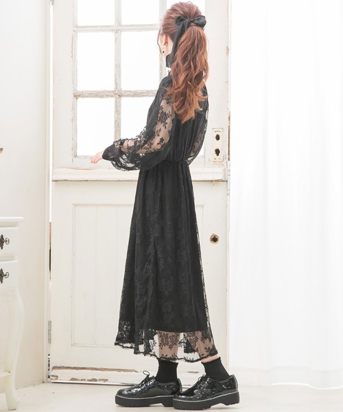 Newlyme（ニューリーミー）の「総レースチャイナワンピース（ワンピース・レディース・ホワイト/ブラック/ベージュ/ブルー/ブラウン・MEDIUM/LARGE）」の22枚目の写真