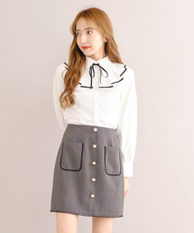 TITTY&CO. | パイピングチェックミニスカート(スカート)