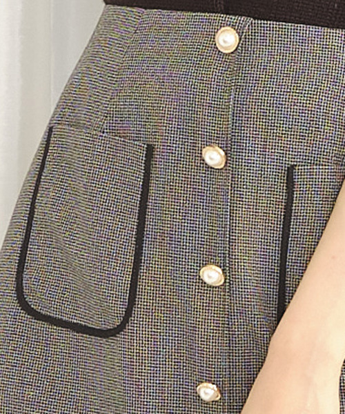 TITTY&CO.（ティティーアンドコー）の「【TIITTY&CO.】パイピングチェックミニスカート（スカート・レディース・ブラック/ブラウン/ネイビー・SMALL/MEDIUM）」の16枚目の写真