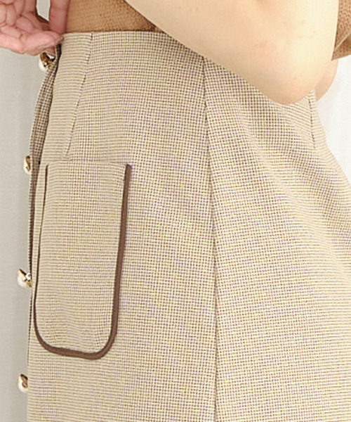 TITTY&CO.（ティティーアンドコー）の「【TIITTY&CO.】パイピングチェックミニスカート（スカート・レディース・ブラック/ブラウン/ネイビー・SMALL/MEDIUM）」の10枚目の写真