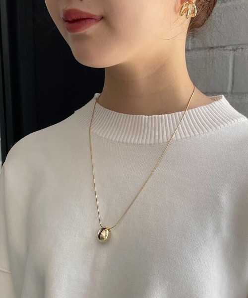 PAGEBOY（ページボーイ）の「EGGモチーフネックレス（ネックレス・レディース・シルバー/ゴールド・FREE）」の2枚目の写真