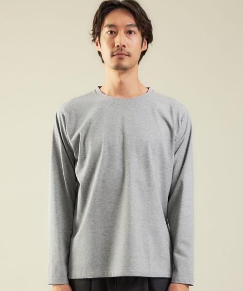 WORK TRIP OUTFITS GREEN LABEL RELAXING(ワークトリップアウトフィッツグリーンレーベル リラクシング)の「<WORK TRIP OUTFITS>クリーン クルーネック カットソー -抗菌-(Tシャツ/カットソー・メンズ・ホワイト/グレー/ダークグリーン・M/L/XL/S)」の13枚目の写真