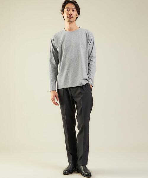 WORK TRIP OUTFITS GREEN LABEL RELAXING(ワークトリップアウトフィッツグリーンレーベル リラクシング)の「<WORK TRIP OUTFITS>クリーン クルーネック カットソー -抗菌-(Tシャツ/カットソー・メンズ・ホワイト/グレー/ダークグリーン・M/L/XL/S)」の10枚目の写真