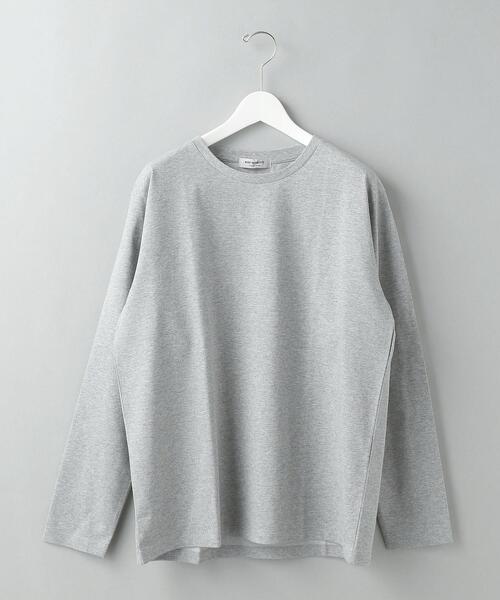 WORK TRIP OUTFITS GREEN LABEL RELAXING(ワークトリップアウトフィッツグリーンレーベル リラクシング)の「<WORK TRIP OUTFITS>クリーン クルーネック カットソー -抗菌-(Tシャツ/カットソー・メンズ・ホワイト/グレー/ダークグリーン・M/L/XL/S)」の6枚目の写真