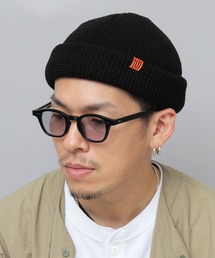ワッフル ロールニットキャップ / ニット帽 / ロールキャップ / ショートワッチ