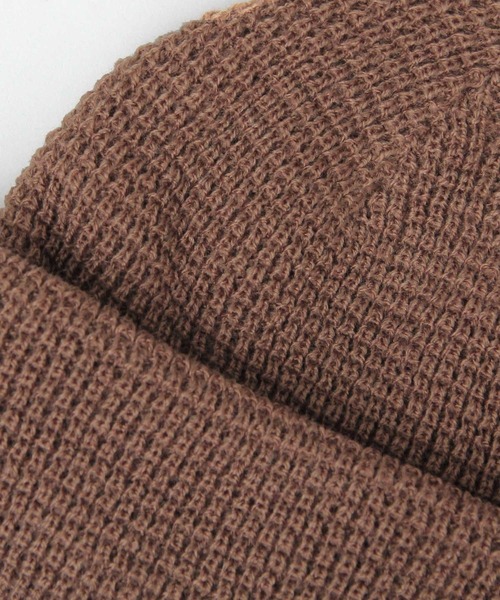 UNIVERSAL OVERALL(ユニバーサルオーバーオール)の「ワッフル ロールニットキャップ / ニット帽 / ロールキャップ / ショートワッチ(ニットキャップ/ビーニー・メンズ・ベージュ/ブラック/カーキ・FREE)」の6枚目の写真