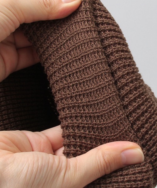 UNIVERSAL OVERALL(ユニバーサルオーバーオール)の「ワッフル ロールニットキャップ / ニット帽 / ロールキャップ / ショートワッチ(ニットキャップ/ビーニー・メンズ・ベージュ/ブラック/カーキ・FREE)」の8枚目の写真