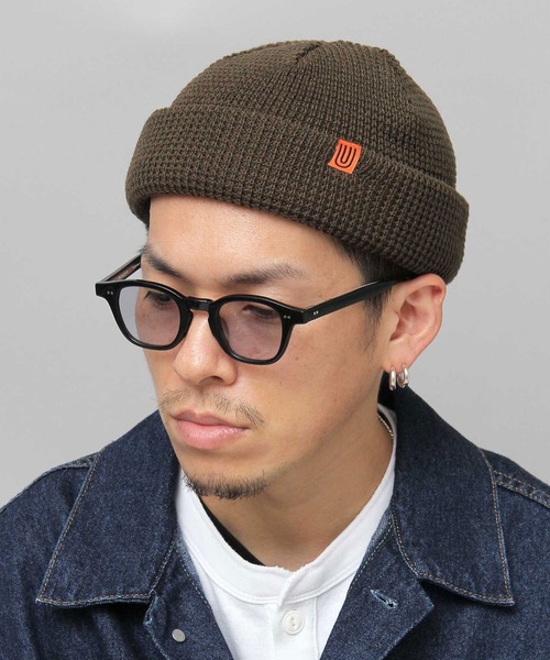 UNIVERSAL OVERALL(ユニバーサルオーバーオール)の「ワッフル ロールニットキャップ / ニット帽 / ロールキャップ / ショートワッチ(ニットキャップ/ビーニー・メンズ・ベージュ/ブラック/カーキ・FREE)」の11枚目の写真