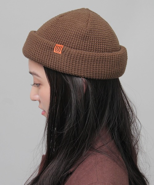 UNIVERSAL OVERALL(ユニバーサルオーバーオール)の「ワッフル ロールニットキャップ / ニット帽 / ロールキャップ / ショートワッチ(ニットキャップ/ビーニー・メンズ・ベージュ/ブラック/カーキ・FREE)」の22枚目の写真