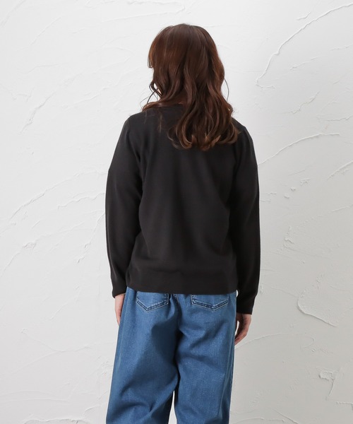 NAVY(ネイビー)の「洗えるニット カシミヤタッチ Vネックカーディガン(カーディガン/ボレロ・レディース・ブラック/ピンク/ベージュ・M/L)」の21枚目の写真