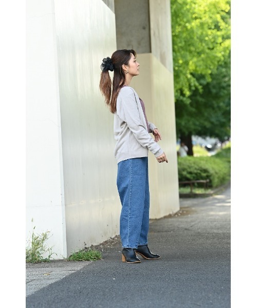 NAVY(ネイビー)の「洗えるニット カシミヤタッチ Vネックカーディガン(カーディガン/ボレロ・レディース・ブラック/ピンク/ベージュ・M/L)」の12枚目の写真