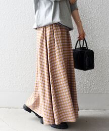 【WEB限定】〈手洗い可能〉バリエーションギンガムチェックスカート◆