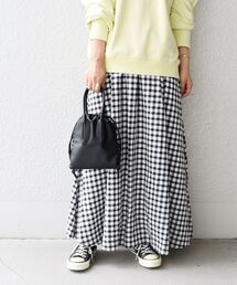 【WEB限定】〈手洗い可能〉バリエーションギンガムチェックスカート◆