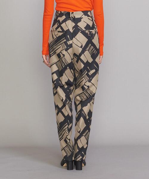 BY プリント＆ソリッド ワイドテーパード パンツ BEAUTY&YOUTH BEAUTY&YOUTH UNITED ARROWS（ビューティーアンドユース