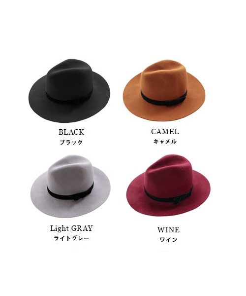MODE ROBE（モードローブ）の「ベロアリボンウールハット（ハット・レディース・ライトグレー/ブラック/ワインレッド/キャメル・FREE）」の9枚目の写真