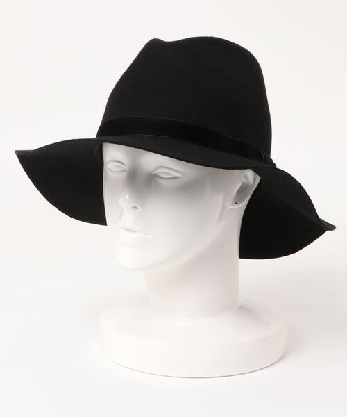 MODE ROBE（モードローブ）の「ベロアリボンウールハット（ハット・レディース・ライトグレー/ブラック/ワインレッド/キャメル・FREE）」の10枚目の写真