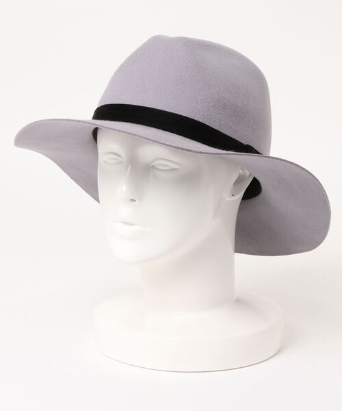 MODE ROBE（モードローブ）の「ベロアリボンウールハット（ハット・レディース・ライトグレー/ブラック/ワインレッド/キャメル・FREE）」の6枚目の写真