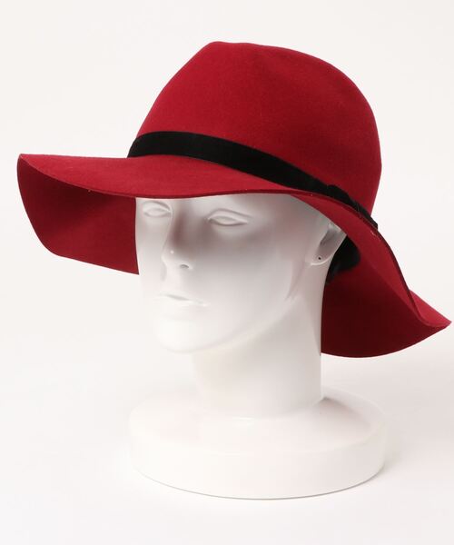 MODE ROBE（モードローブ）の「ベロアリボンウールハット（ハット・レディース・ライトグレー/ブラック/ワインレッド/キャメル・FREE）」の11枚目の写真