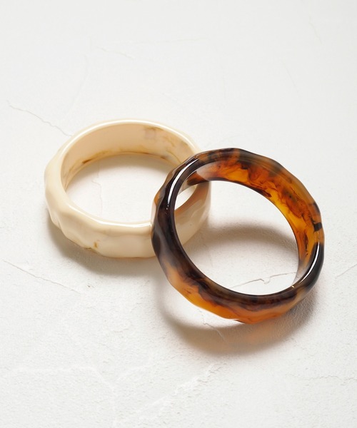 Crisp（クリスプ）の「マーブルワイドバングル（バングル/リストバンド・レディース・ブラウン/アイボリー・FREE）」の8枚目の写真