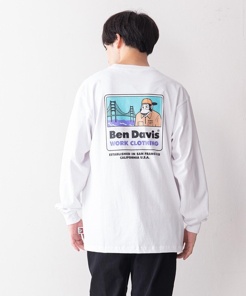 BEN DAVIS(ベンデイビス)の「【BEN DAVIS/ベンデイビス】ゴールデンゲートブリッジ&ゴリラプリントロンT(Tシャツ/カットソー・メンズ・ブラック/ホワイト/ブルー系その他・MEDIUM/SMALL/LARGE/X-LARGE)」の4枚目の写真