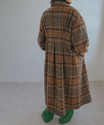 ＡＮＤＪ | ツイードチェック柄背中タックロングコート(チェスターコート)