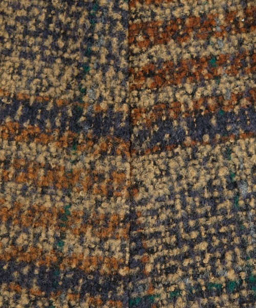 ＡＮＤＪ（アンドジェイ）の「ツイードチェック柄背中タックロングコート（チェスターコート・レディース・ネイビー/ブラウン・M）」の22枚目の写真