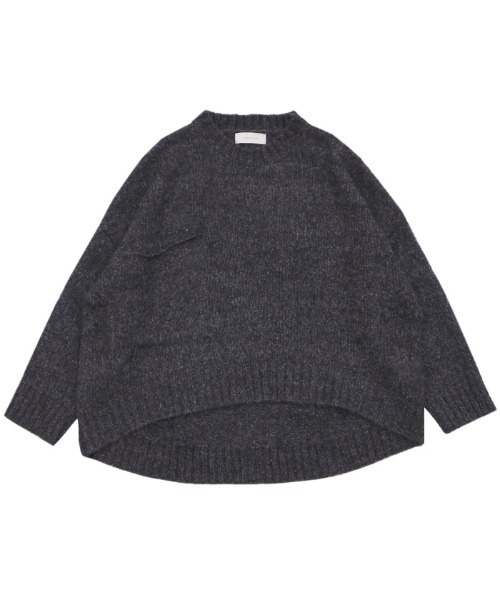 select MOCA（セレクトモカ）の「2021 AW クルーネックルーズミックスショート丈ニット（ニット/セーター・レディース・ブラック/ブラウン/ライトベージュ・FREE）」の21枚目の写真