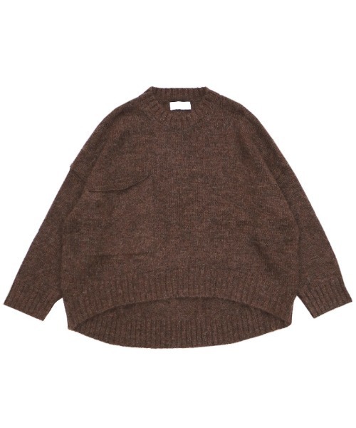 select MOCA（セレクトモカ）の「2021 AW クルーネックルーズミックスショート丈ニット（ニット/セーター・レディース・ブラック/ブラウン/ライトベージュ・FREE）」の20枚目の写真