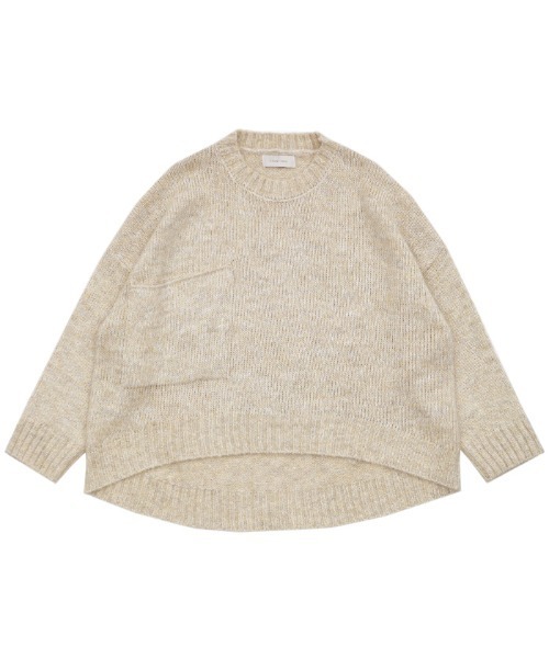 select MOCA（セレクトモカ）の「2021 AW クルーネックルーズミックスショート丈ニット（ニット/セーター・レディース・ブラック/ブラウン/ライトベージュ・FREE）」の19枚目の写真