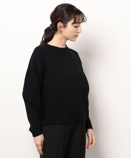 N.O.R.C(ノーク)の「カシミヤミックスローゲージ片畦プルオーバー(ニット/セーター・レディース・ブラック/サックスブルー/ピンク/トップグレー/モカ・S/M)」の2枚目の写真