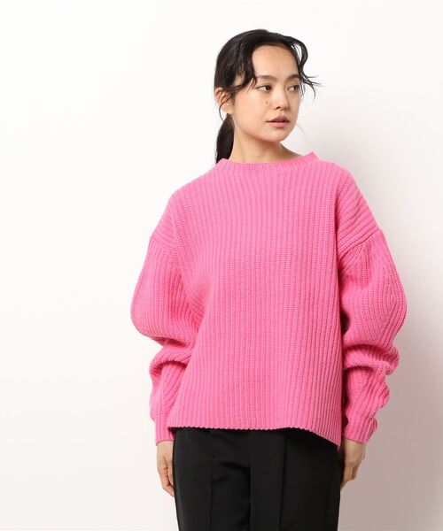 N.O.R.C(ノーク)の「カシミヤミックスローゲージ片畦プルオーバー(ニット/セーター・レディース・ブラック/サックスブルー/ピンク/トップグレー/モカ・S/M)」の21枚目の写真