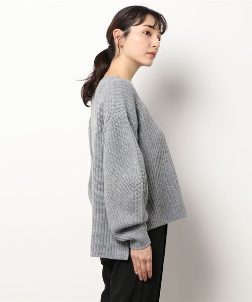 N.O.R.C(ノーク)の「カシミヤミックスローゲージ片畦プルオーバー(ニット/セーター・レディース・ブラック/サックスブルー/ピンク/トップグレー/モカ・S/M)」の20枚目の写真