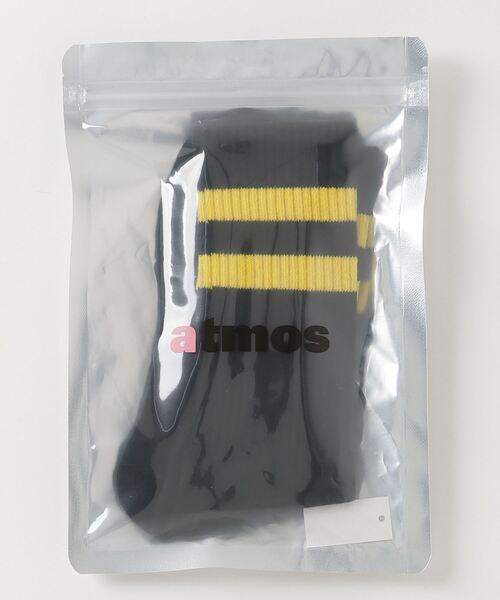 atmos pink(アトモスピンク)の「atmos pink GF ラインソックス(ソックス/靴下・メンズ・ホワイト/レッド/ブラック×イエロー/ブラック/ネイビー・FREE)」の5枚目の写真