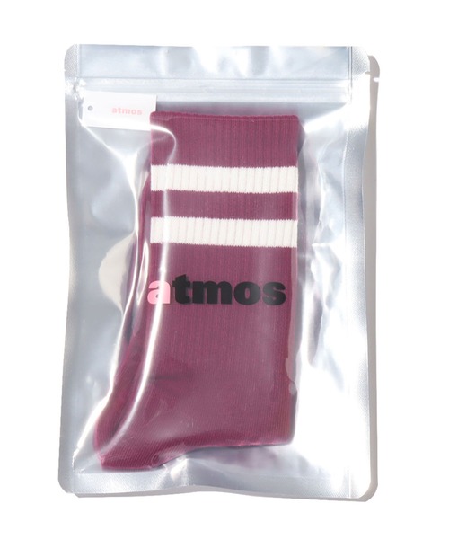 atmos pink(アトモスピンク)の「atmos pink GF ラインソックス(ソックス/靴下・メンズ・ホワイト/レッド/ブラック×イエロー/ブラック/ネイビー・FREE)」の9枚目の写真