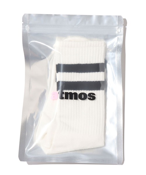 atmos pink(アトモスピンク)の「atmos pink GF ラインソックス(ソックス/靴下・メンズ・ホワイト/レッド/ブラック×イエロー/ブラック/ネイビー・FREE)」の8枚目の写真
