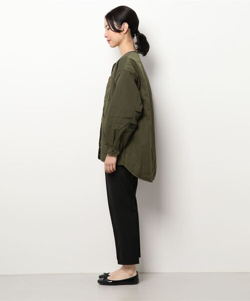 BROOKLYN OVERALL（ブルックリンオーバーオール）の「ノーカラー中綿アウター（その他アウター・レディース・ベージュ/カーキ・FREE）」の3枚目の写真