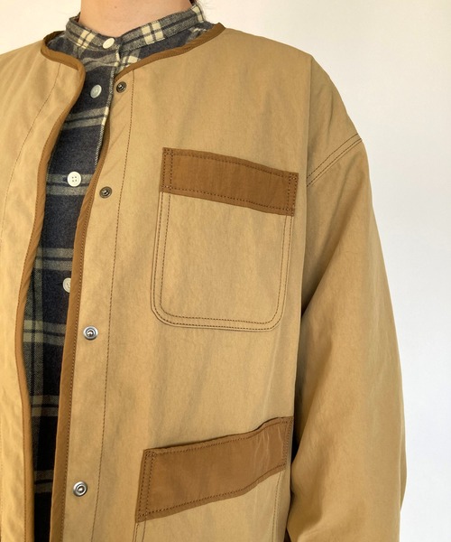 BROOKLYN OVERALL（ブルックリンオーバーオール）の「ノーカラー中綿アウター（その他アウター・レディース・ベージュ/カーキ・FREE）」の20枚目の写真