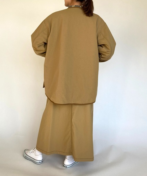 BROOKLYN OVERALL（ブルックリンオーバーオール）の「ノーカラー中綿アウター（その他アウター・レディース・ベージュ/カーキ・FREE）」の14枚目の写真