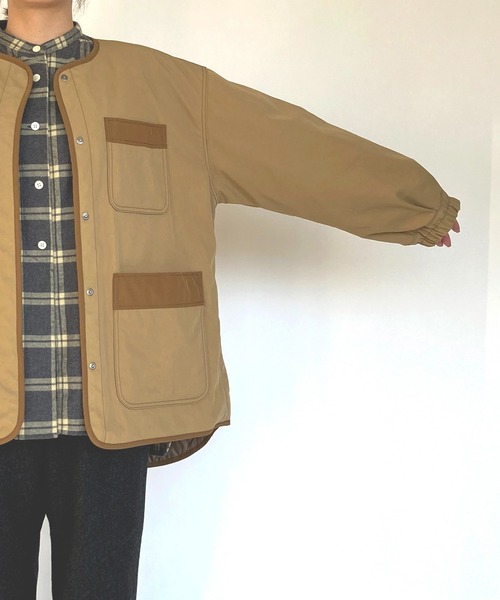 BROOKLYN OVERALL（ブルックリンオーバーオール）の「ノーカラー中綿アウター（その他アウター・レディース・ベージュ/カーキ・FREE）」の21枚目の写真