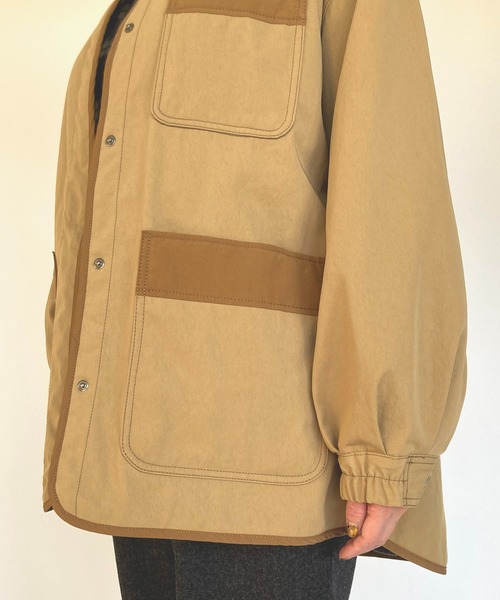 BROOKLYN OVERALL（ブルックリンオーバーオール）の「ノーカラー中綿アウター（その他アウター・レディース・ベージュ/カーキ・FREE）」の22枚目の写真