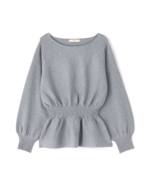 N.（N. Natural Beauty Basic）（エヌエヌナチュラルビューティーベーシック）の「◆ウエストペプラムニット（ニット/セーター・レディース・ベージュ/オフホワイト/ブルー・MEDIUM）」の17枚目の写真