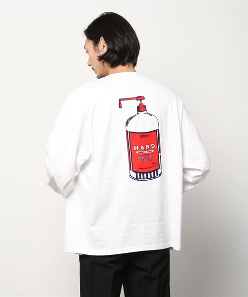 H.A.N.D.（エイチエーエヌディー）の「[ H.A.N.D. / エイチエーエヌディー]　POCKET LONG T SHIRTS_超長綿丸胴天竺（Tシャツ/カットソー・メンズ・イエロー系その他/レッド系その他・L/M）」の5枚目の写真